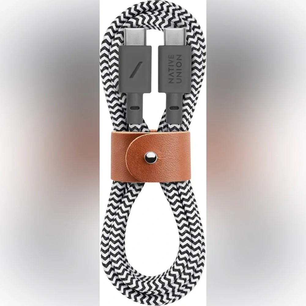 Native Union 4 Feet Belt Cable (USB-C to USB-C) - ZEBRA